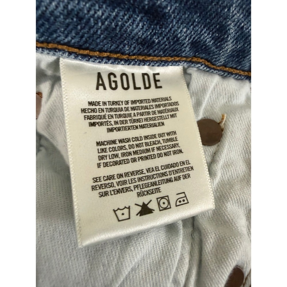 AGOLDE Nico High Rise Distressed Jeans Women's Size 28 Blue slim Fit EUC - Picture 3 of 10